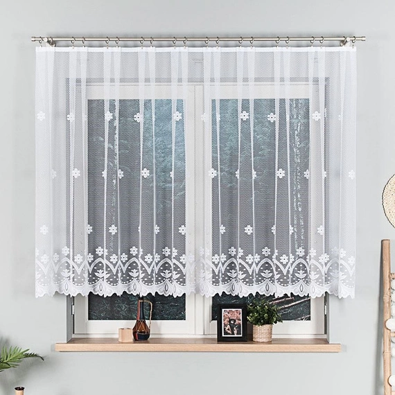 Firanka żakardowa w metrażu 004421 - wysokość 130cm