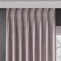 Zasłona gotowa na fleksach Milas / szyta na miarę / kolor 042 szarobeżowy
