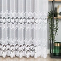 Firanka haftowana z aplikacją na metry 122469 / kolor biały / wysokość 250cm