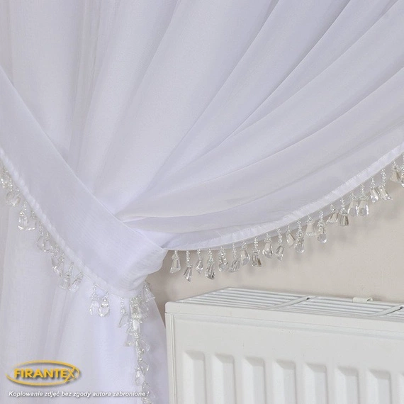 Firanka zakładana FK0154 z kryształkami / szyta na wymiar