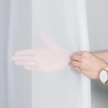 Firanka fantazyjna 031671 z ołowianką / kolor biały / kupon 140x300cm