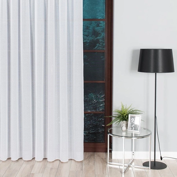 Firanka fantazyjna 000121 / kolor biały / kupon 360x250cm