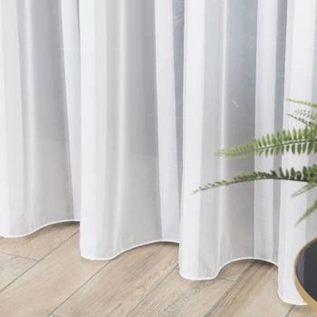 Firanka fantazyjna z pionowymi pasami 318486 / kolor biały / wysokość 300cm