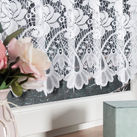 Zazdroska żakardowa 017480 / kolor biały / wysokość 45cm