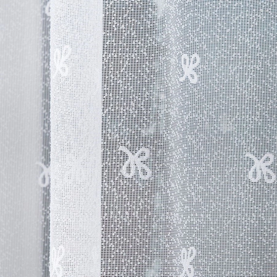 Firanka żakardowa 054160 / kolor biały / wysokość 170cm