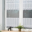 Firanka zazdroska haftowana na metry 112769 / kolor biały / wysokość 60cm
