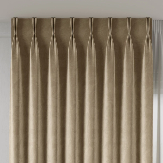 Tkanina zasłonowa na metry VELVET / wysokość 300cm / kolor 013 ciepły beżowy