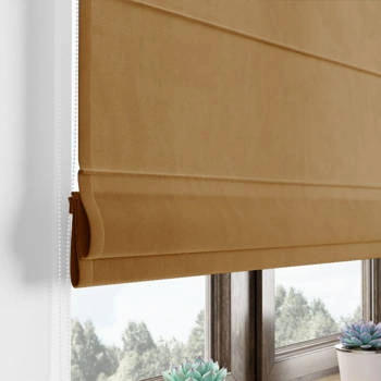 Roleta rzymska VELVET DELUXE / karmelowa 67 / szyta na wymiar