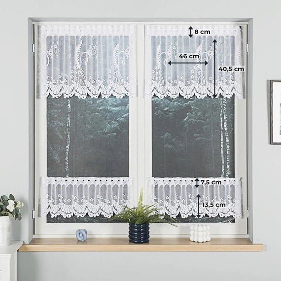 Zazdroska żakardowa na metry 019245 / wysokość 30cm