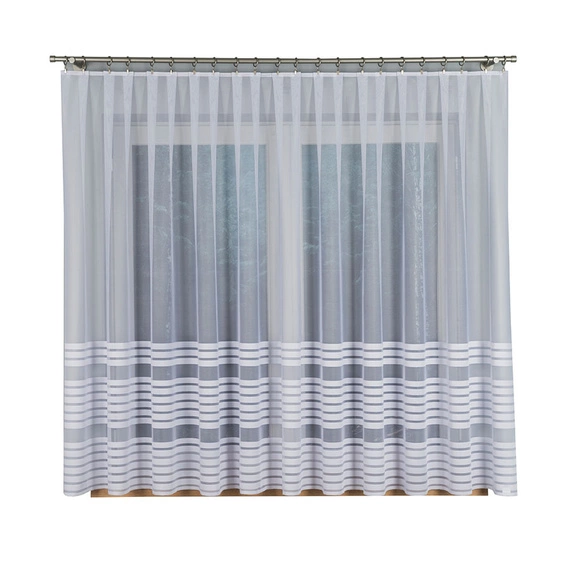 Firanka żakardowa na metry 000281 / kolor biały / kupon 75x160cm