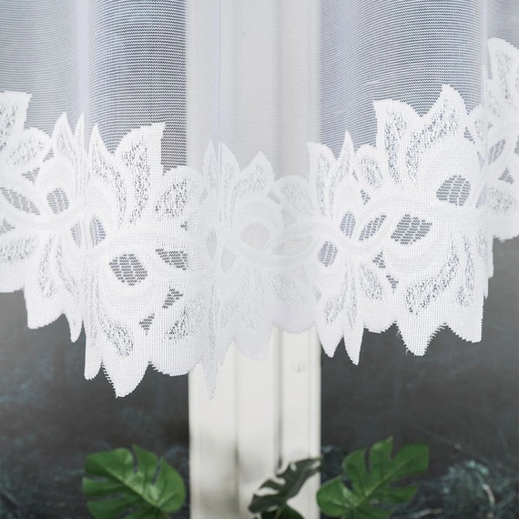 Firanka gotowa żakardowa BASTIA / 250x120cm / kolor biały