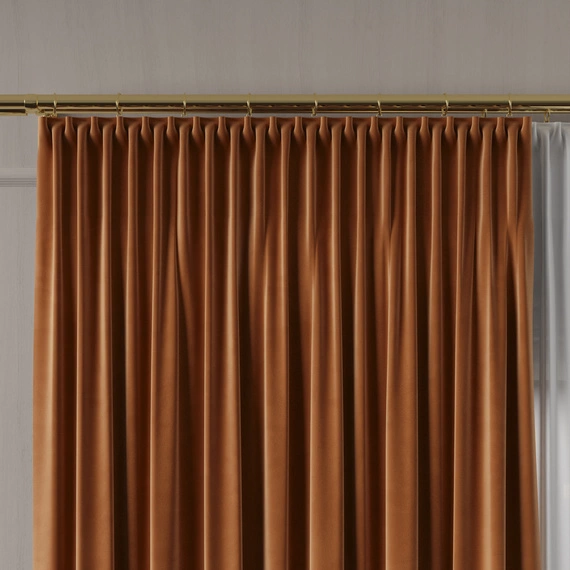 Tkanina zasłonowa na metry VELVET / wysokość 300cm / kolor 028 rudy