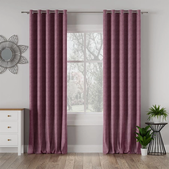 Tkanina zasłonowa MILAS / kolor 026 (wrzosowy) / kupon 100x145cm