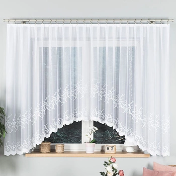 Firanka gotowa żakardowa BAKARO / 420x160cm / kolor biały