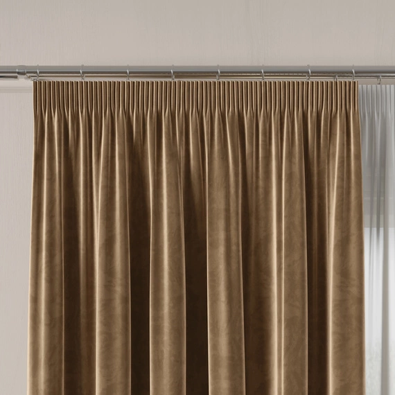 Tkanina zasłonowa na metry VELVET / wysokość 300cm / kolor 015 brązowy