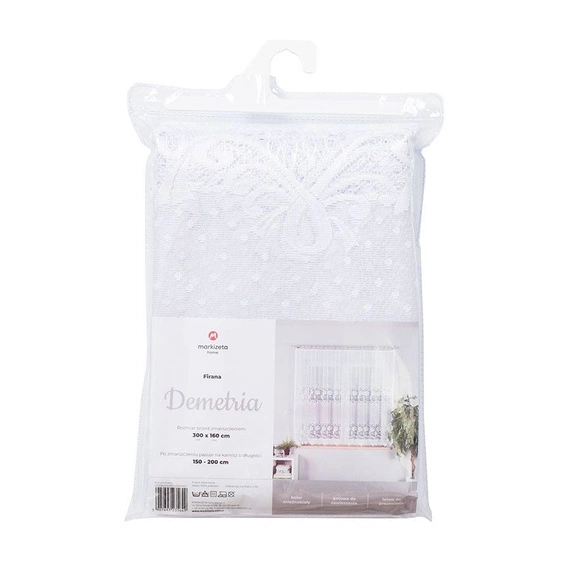 Firanka żakardowa gotowa DEMETRIA / 017480 / ŁUK / 250x80cm