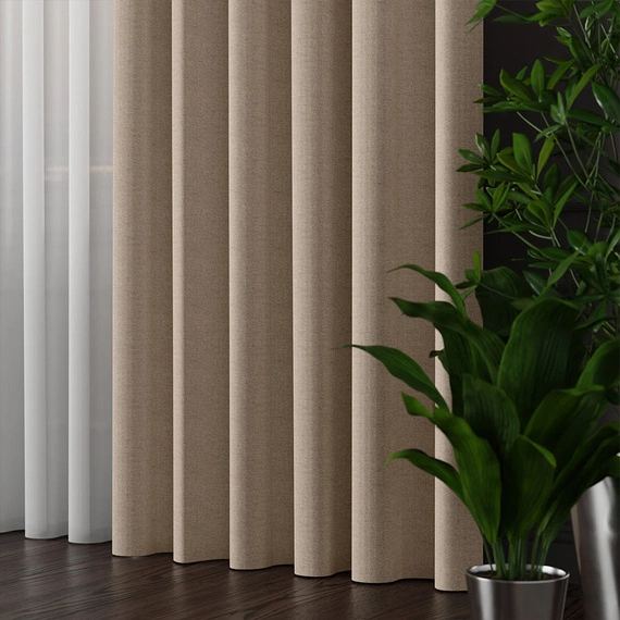 Tkanina zasłonowa IBIZA / wysokość 300cm / kolor 003 beżowy