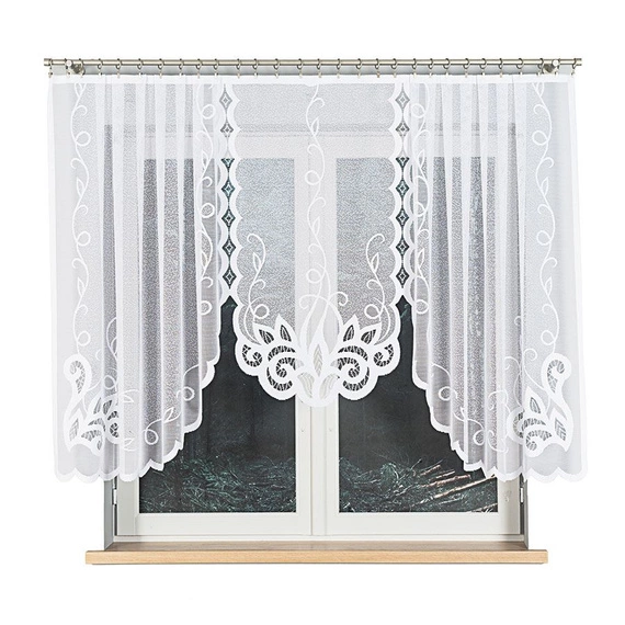 Firanka gotowa żakardowa EWELINA / 300x140cm / kolor biały