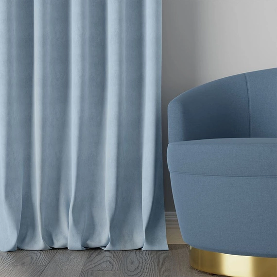 Tkanina zasłonowa MILAS / wysokość 290cm / kolor 048 (baby blue)