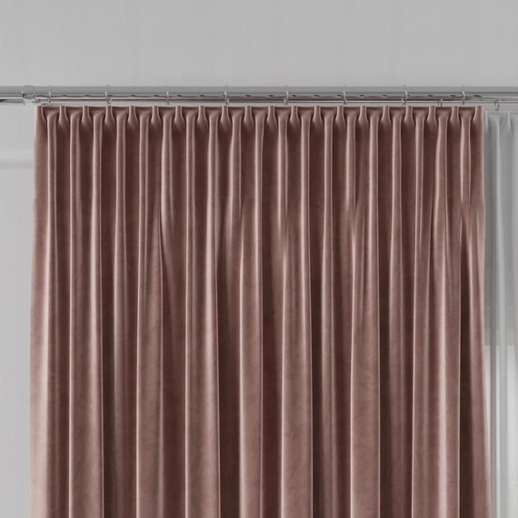 Tkanina zasłonowa na metry VELVET / wysokość 300cm / kolor 034 pudrowy róż