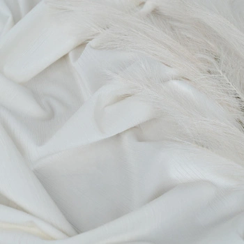 Tkanina zasłonowa VELVET EDEN prążkowana / wysokość 280cm / kolor 01 ivory