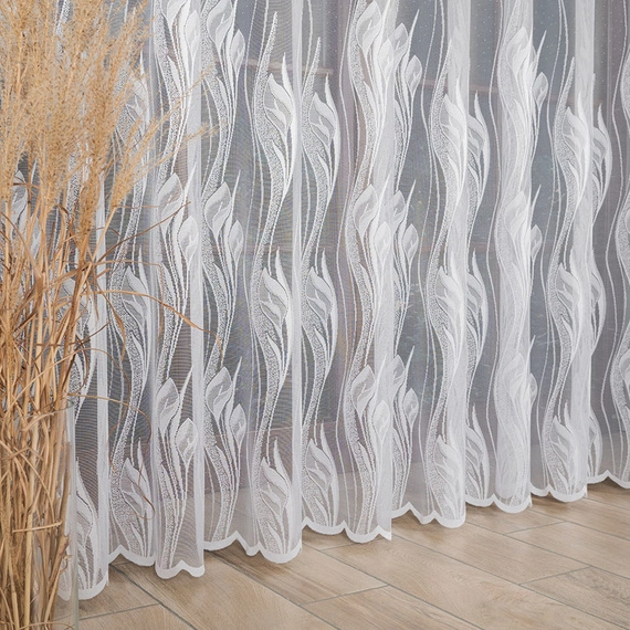Firanka żakardowa na metry 002599 / kolor biały / wysokość 250cm