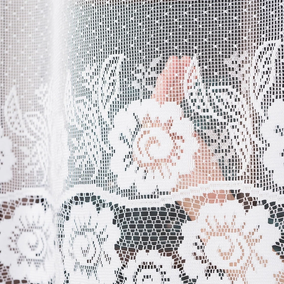 Firanka żakardowa na metry 044136 / kolor biały / wysokość 250cm