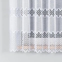 Firanka z aplikacją z wzorem pasowym 008897 / kolor biały / wysokość 160cm