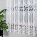 Firanka haftowana z aplikacją na metry 122625 / kolor biały / wysokość 180cm
