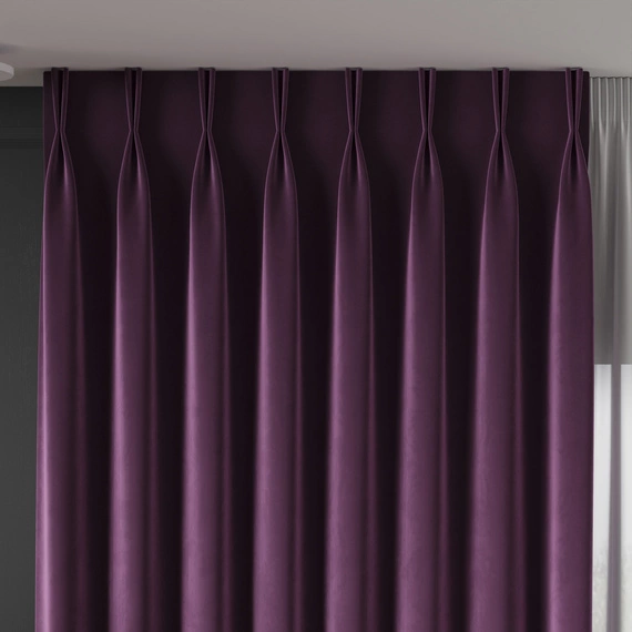 Tkanina zasłonowa na metry VELVET / wysokość 300cm / kolor 050 fioletowy