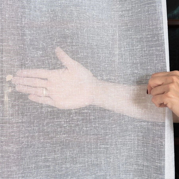 Firanka fantazyjna 000559 / kolor biały z błyskiem / wysokość 330cm