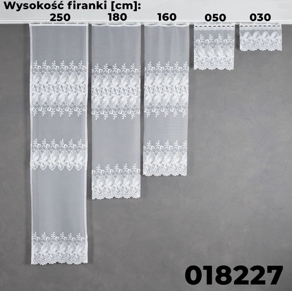 Firanka żakardowa na metry 018227 / wysokość 180cm