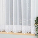 Firanka haftowana z wzorem na samym dole 007888 / kolor biały / wysokość 153cm