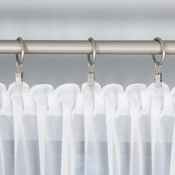 Firanka fantazyjna 031671 z ołowianką / kolor biały / kupon 140x300cm