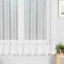 Firanka haftowana na metry 241736 / kolor biały / wysokość 180cm