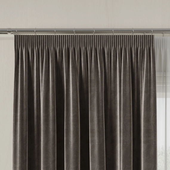 Tkanina zasłonowa na metry VELVET / wysokość 300cm / kolor 018 chłodny brązowy