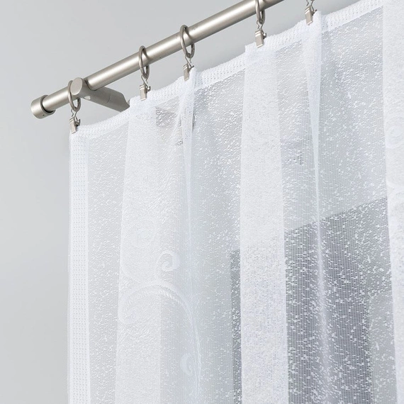 Firanka gotowa żakardowa WANDA / 300x160cm / kolor biały