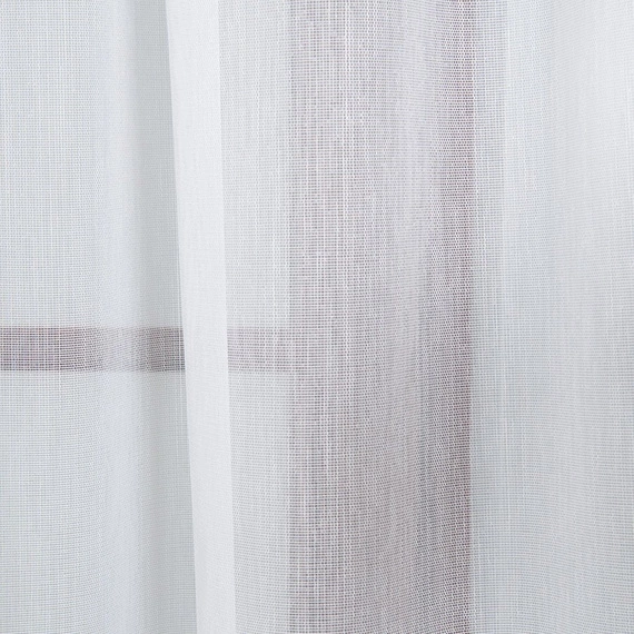 Firanka fantazyjna 017464 z obciążnikiem / kolor biały / wysokość 300cm