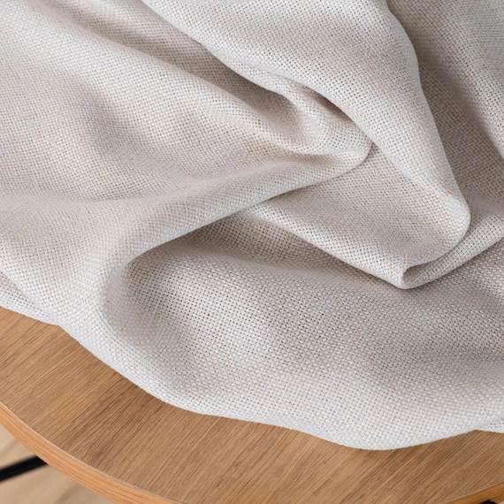 Tkanina zasłonowa na metry OPAL / kolor beżowy C5 / kupon 200x300cm