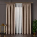 Tkanina zasłonowa IBIZA / wysokość 300cm / kolor 018 jasnobrązowy