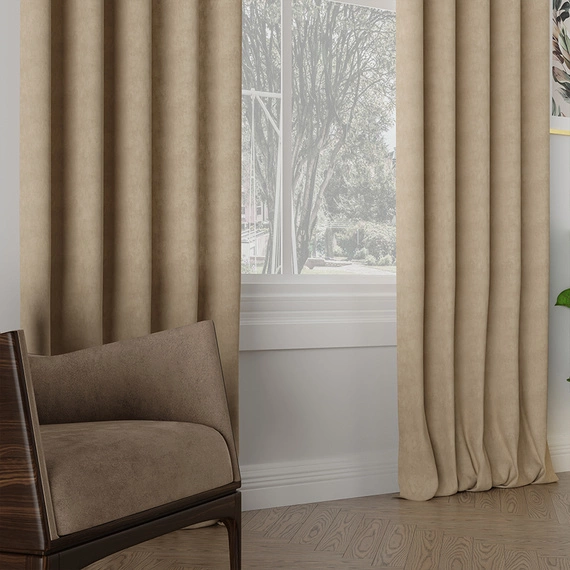 Tkanina zasłonowa MILAS / kolor 009 (piaskowy) / kupon 135x290cm