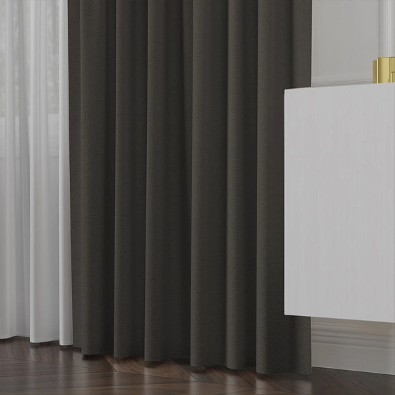 Tkanina zasłonowa na metry Lukrecja / wysokość 310cm / kolor 032 ciemnoszary