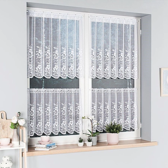 Zazdroska żakardowa 344230 / kolor biały / wysokość 50cm