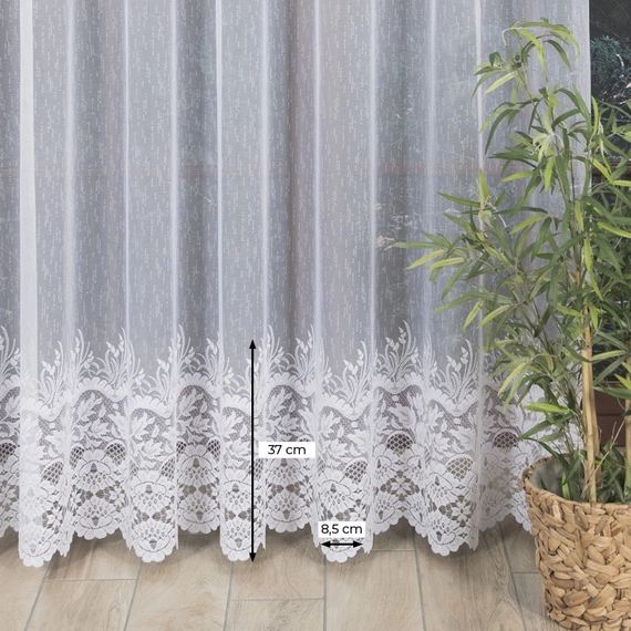 Firanka żakardowa na metry 018864 / kolor biały / kupon 220x250cm