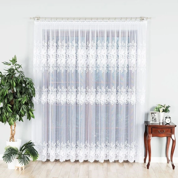 Firanka żakardowa na metry 018227 / kupon 240x250cm