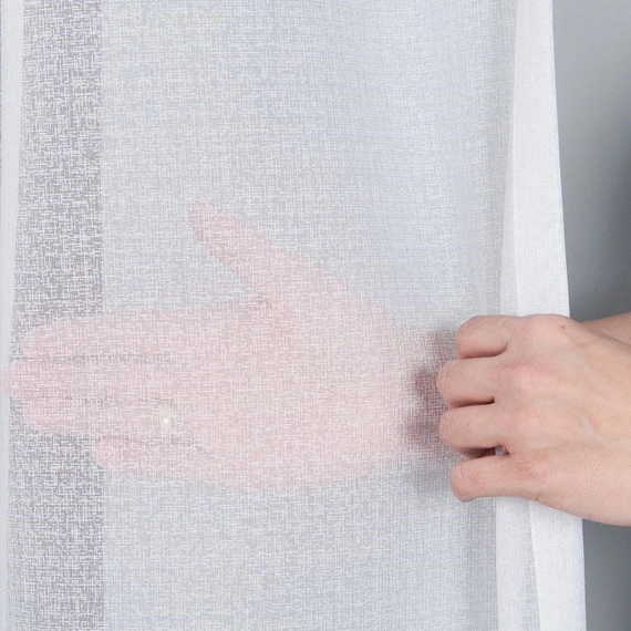 Firanka fantazyjna 000121 / kolor biały / kupon 230x250cm