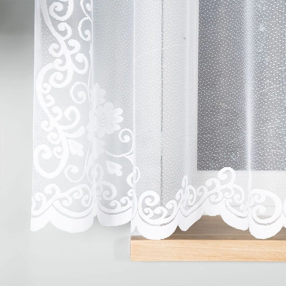 Firanka gotowa żakardowa FUKSJA / 400x160cm / kolor biały