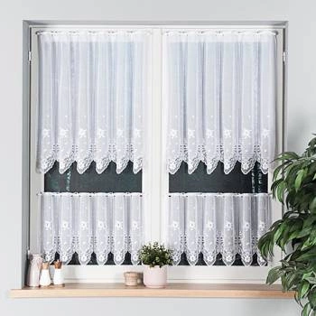 Zazdroska żakardowa 349130 / kolor biały / wysokość 80cm