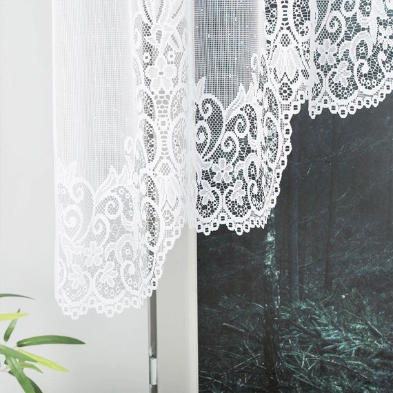 Firanka gotowa żakardowa 004304 / 330x120cm / kolor biały