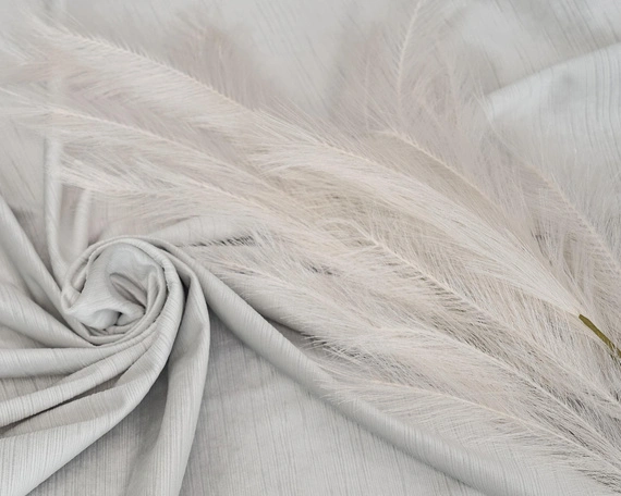 Tkanina zasłonowa VELVET EDEN prążkowana / wysokość 280cm / kolor 08 ciepły jasny szary